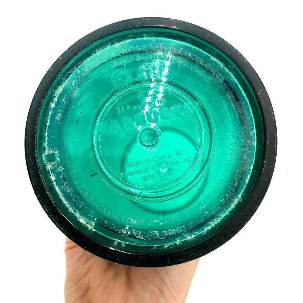 Starbucks Teal Turquoise Green Blue Wave 24 Oz Venti Tumbler